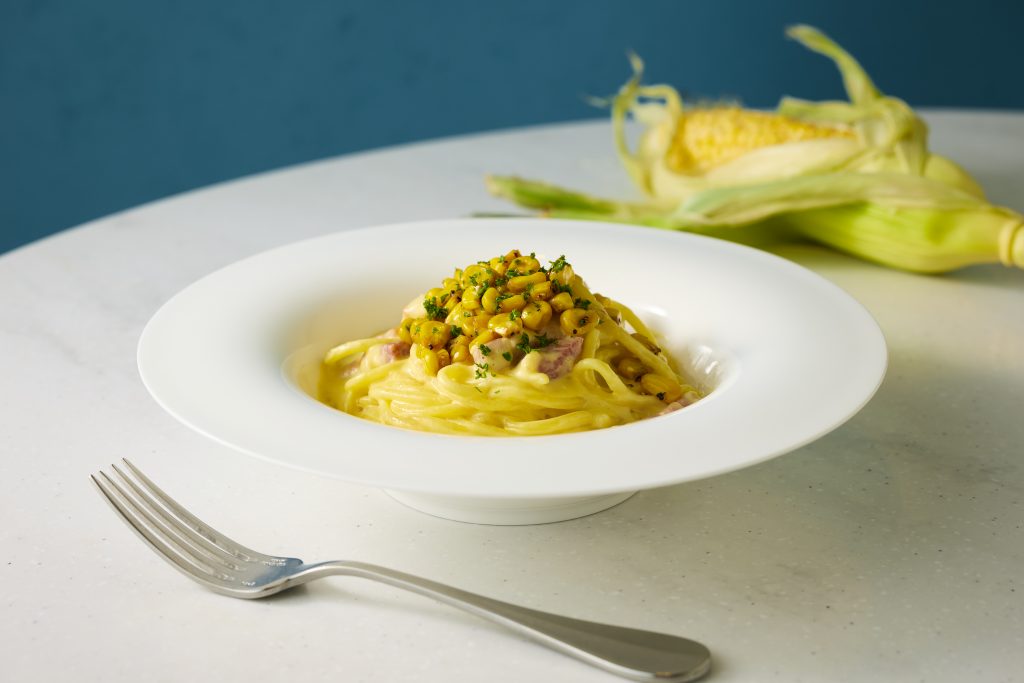 北海道産とうきびのコーンクリームパスタ　ランチセット