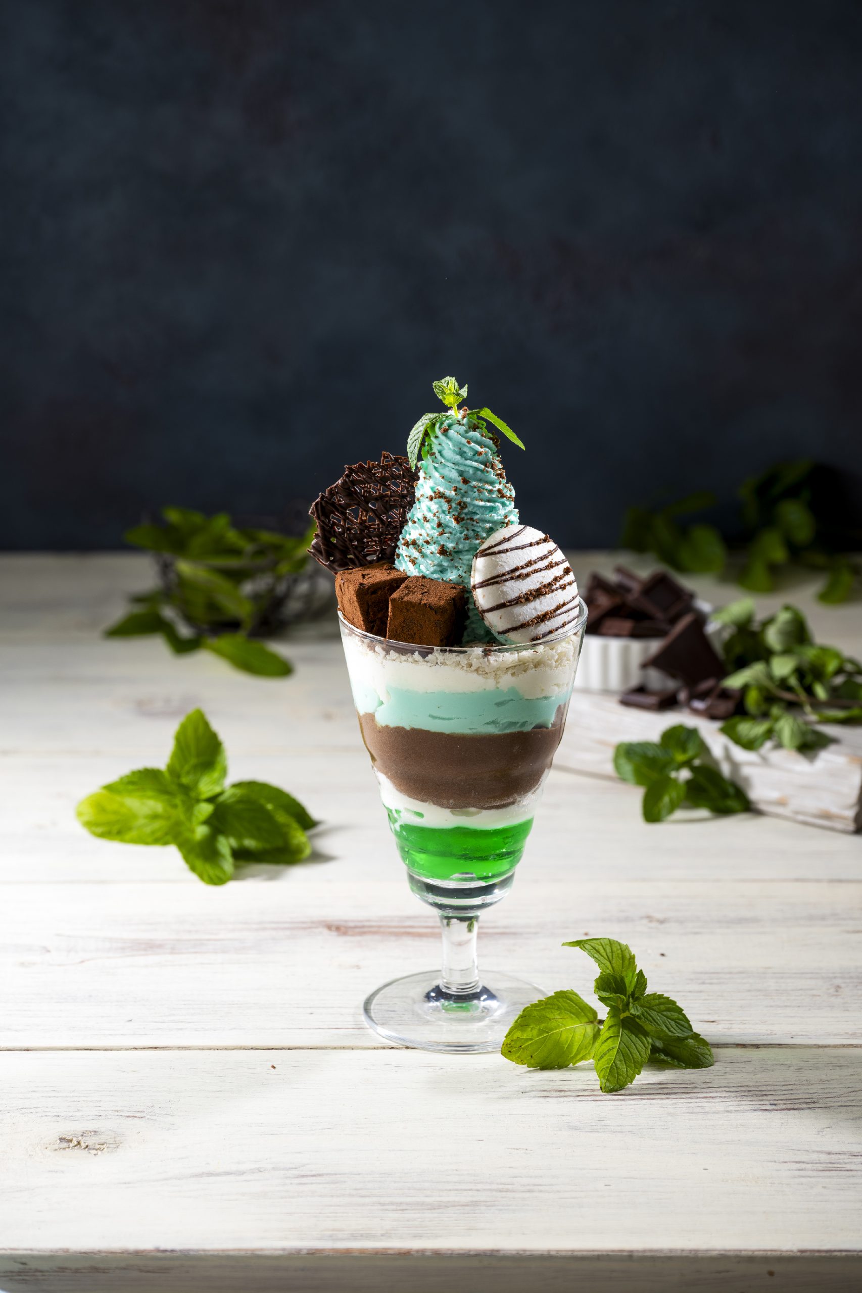 チョコミントパフェ